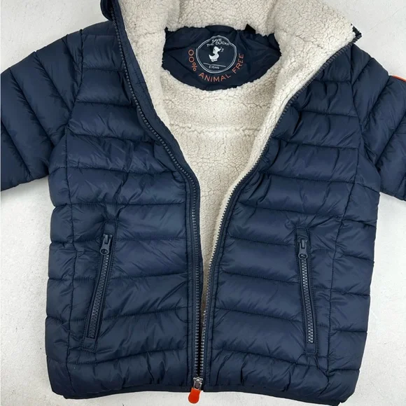 SAVE THE DUCK Blue Puffer Jacket with Insulated Quilting - Picture 3 of 12